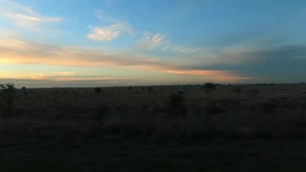 Día fuera de la ciudad viaje por carretera ventana lateral pov — Vídeos de Stock