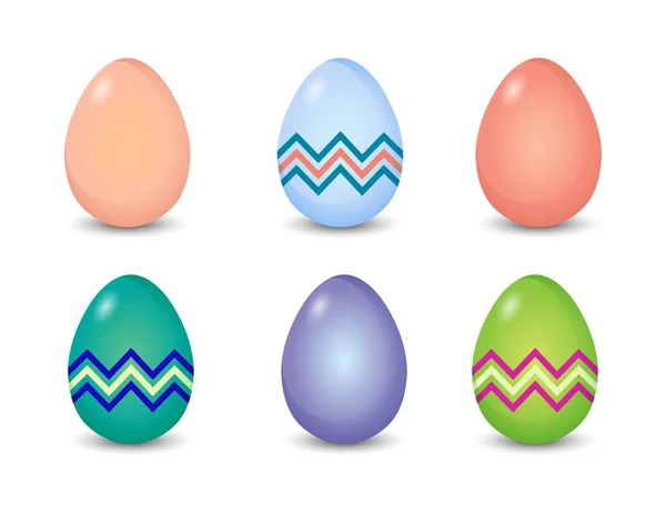 Σύνολο συμπαγές και μοτίβο βαμμένα αυγά του Πάσχα — Διανυσματικό Αρχείο