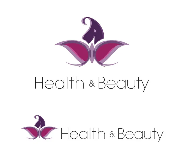 Flower butterfly logo with placeholder text for spa — Stock Vector