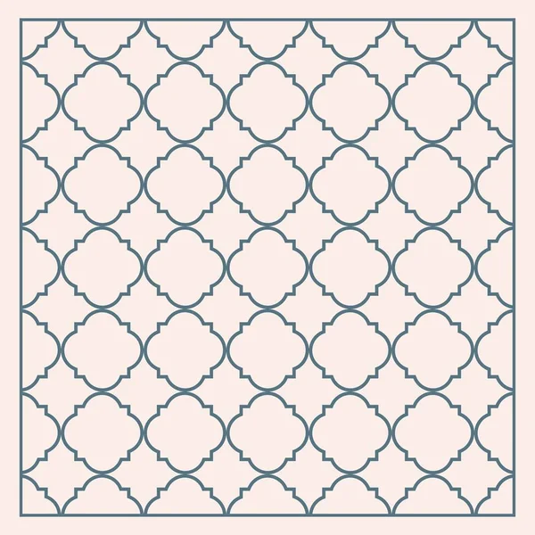 Patel gray traditional geometric quatrefoil trellis pattern. — Stock Vector