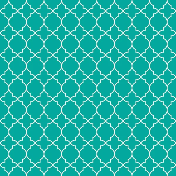 Sorunsuz nane yeşil ve bej geleneksel geometrik quatrefoil kafes desen.