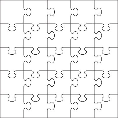 Vektör yapboz parçaları arka plan deseni şablonu