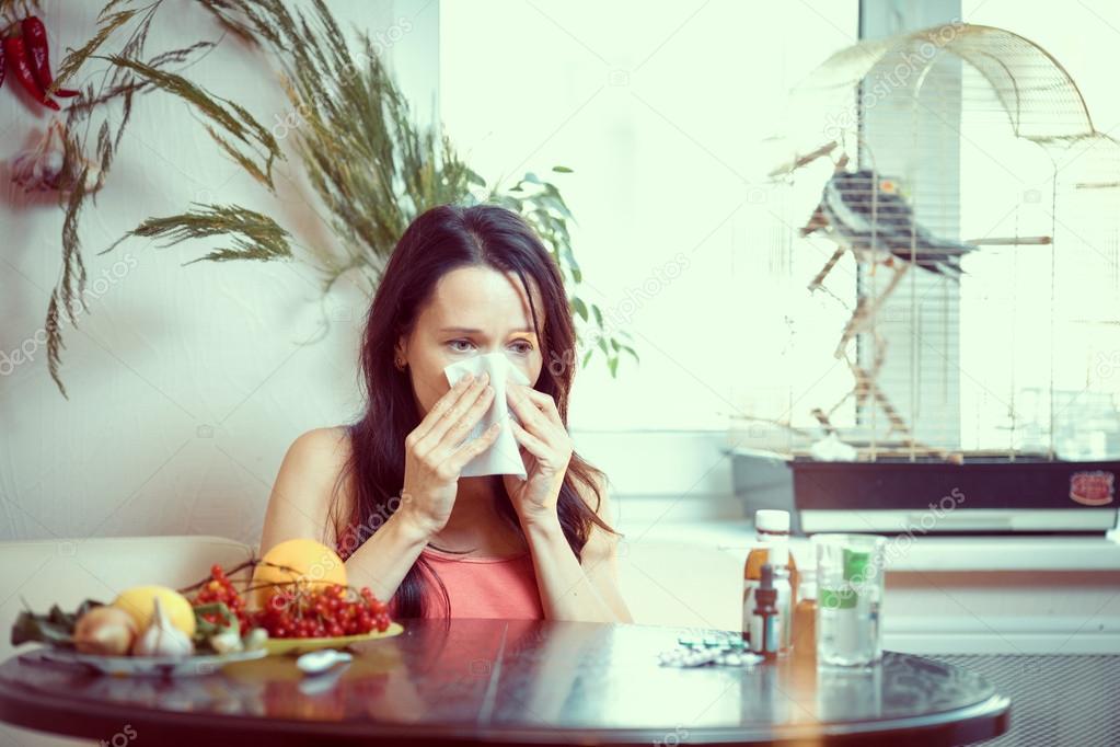 Girl chooses between pills and fruits