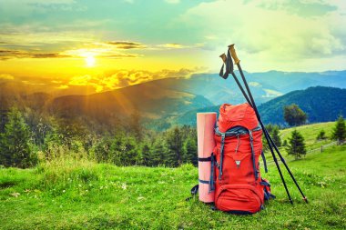 Dağlarda vahşi seyahat.