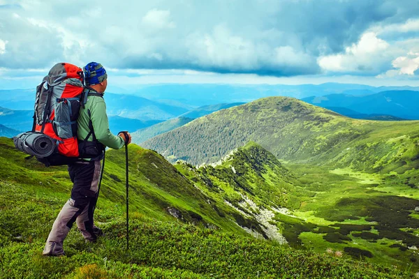 Dağlarda vahşi seyahat.