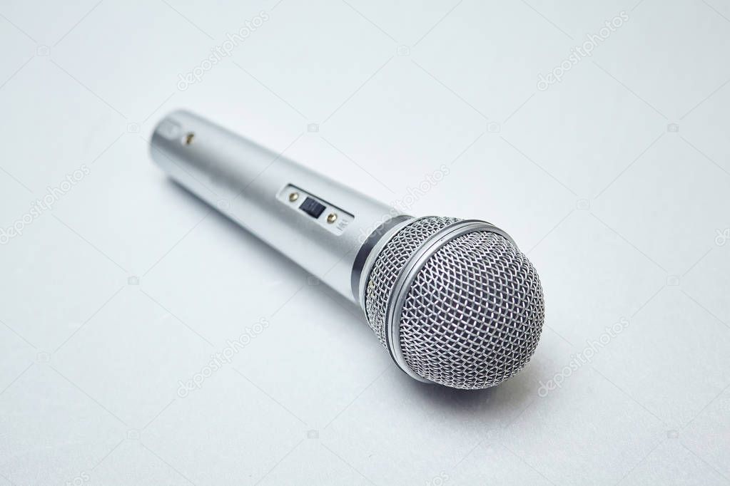 Microphone for broadcasting on the background.
