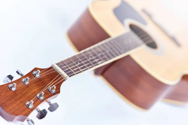 Acoustic guitar isolated on white background . — Stock Photo, Image