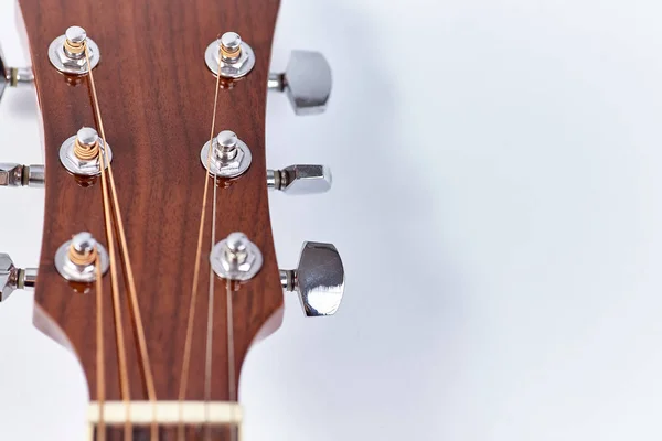 Acoustic guitar isolated on white background . — Stock Photo, Image