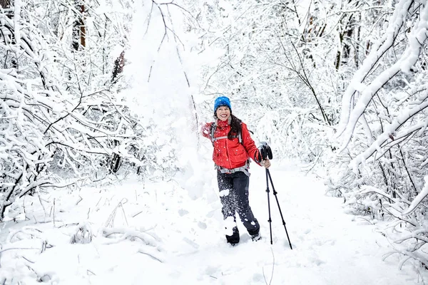 Trekkers a lo largo del camino para refugiarse en el Parque Natural — Foto de Stock