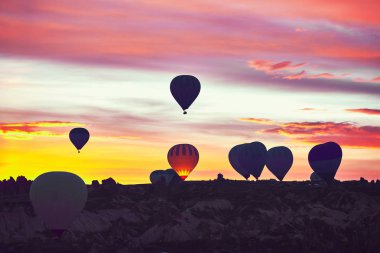 Renkli sıcak hava balon Festivali
