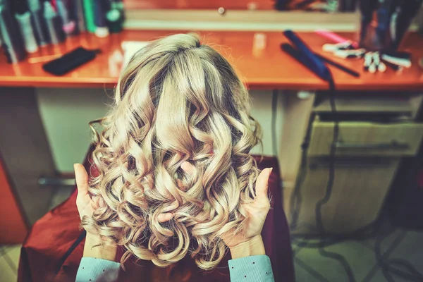 Corte Pelo Femenino Peluquería Salón Belleza Peluquería —  Fotos de Stock