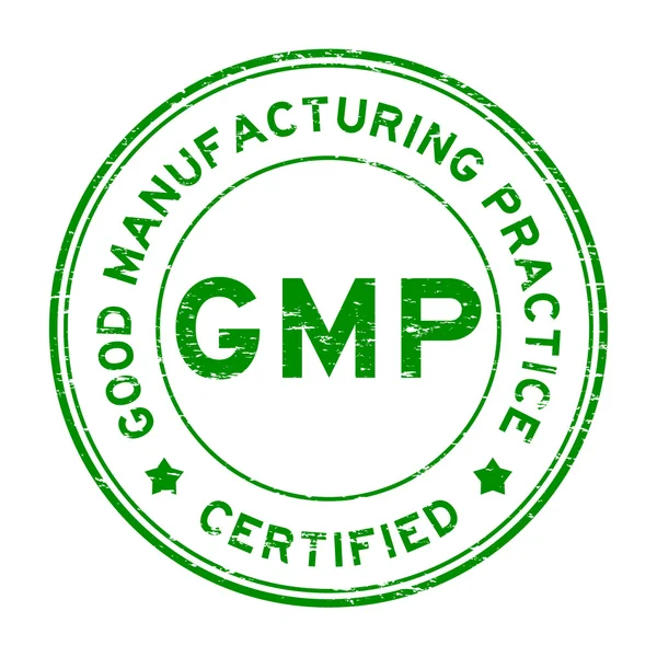 Grunge verde GMP sello de goma certificado — Archivo Imágenes Vectoriales