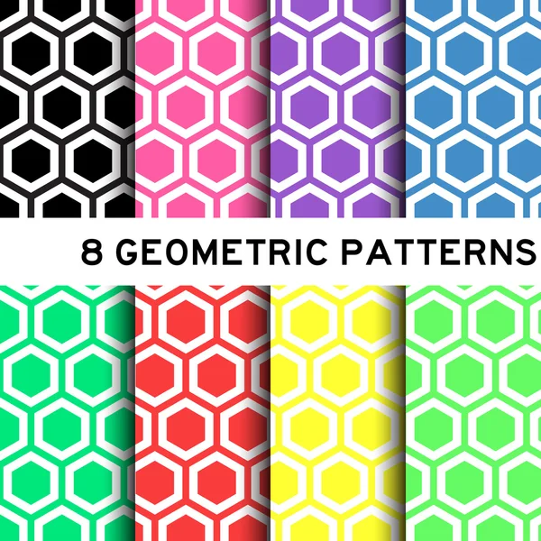 Geometrische Pastell bunte Sechseck-Hintergrundmuster — Stockvektor