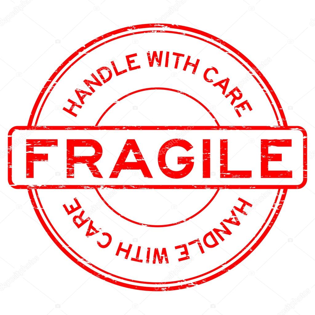 Grunge Red Fragile Handle With Care Rubber Stamp Vector Image By C Thaneeh Gmail Com Vector Stock
