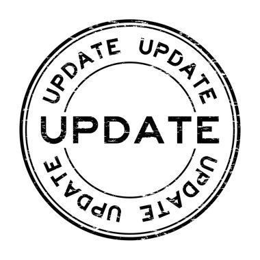 Grunge siyah güncelleştirme lastik damgası yuvarlak