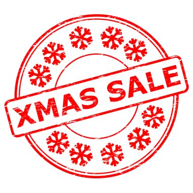 Grunge kırmızı xmas satış ve kar tanesi pencere boyutu