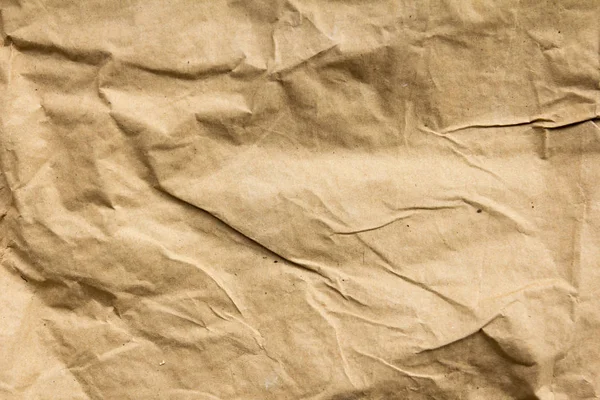 Old brown crumpled paper texture background — Stock Photo, Image
