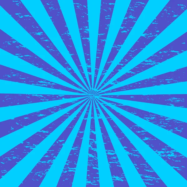 Ρετρό grunge ελαφριά και σκούρο μπλε sunburst φόντο — Διανυσματικό Αρχείο