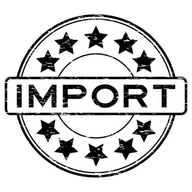 Grunge siyah lastik damgası almak