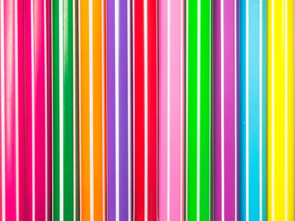 Abstract background from row of colorful pen — Stock Photo, Image