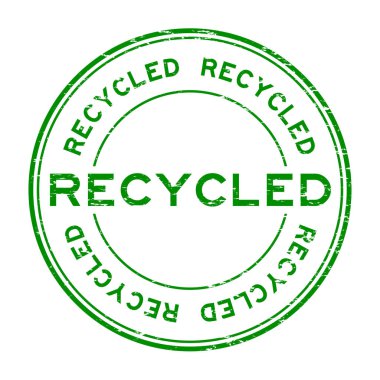 Grunge yeşil lastik damgası geri dönüşümlü