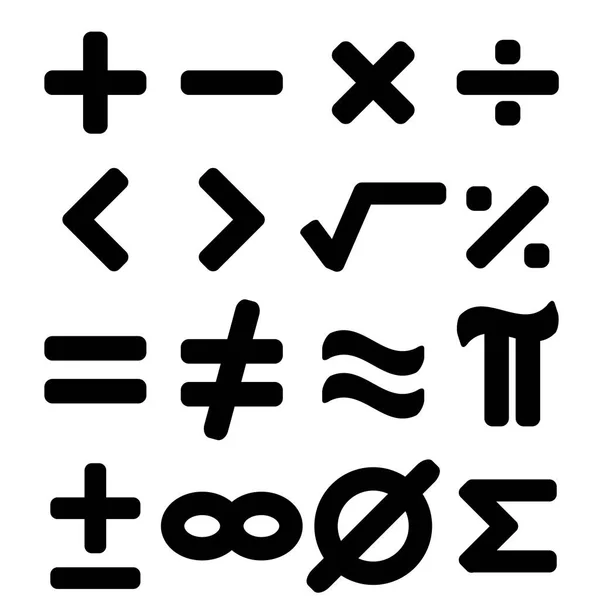 Набір символів чорної математики для освіти та бізнесу — стоковий вектор