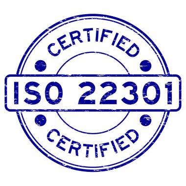 Grunge mavi ISO 22301 sertifikalı yuvarlak pencere boyutu
