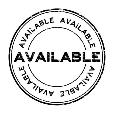 Grunge siyah yuvarlak lastik damgası beyaz arka plan üzerinde kullanılabilir