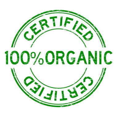 Grunge yeşil % 100 organik sertifikalı yuvarlak pencere boyutu