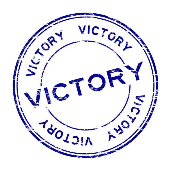 Grunge victoria azul ronda sello de goma — Archivo Imágenes Vectoriales