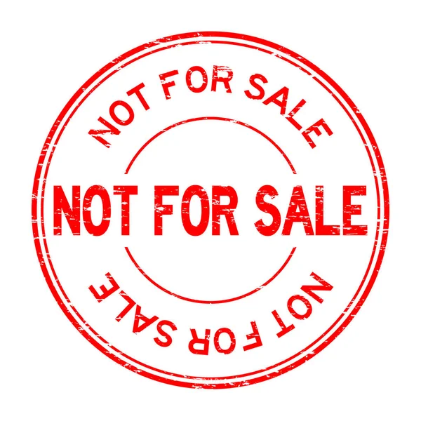 Grunge rouge pas à vendre tampon caoutchouc rond sur fond blanc — Image vectorielle