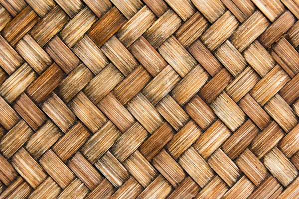 Gesloten van bruin houten rieten textuur achtergrond — Stockfoto