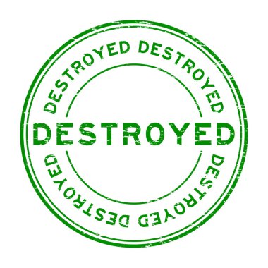 Grunge yeşil yuvarlak şekil lastik damga yok