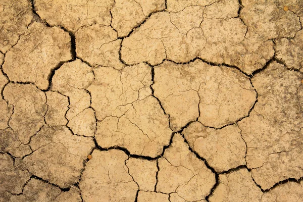 Kuru kahverengi toprak arka plan, küresel ısınma etkisi kırık