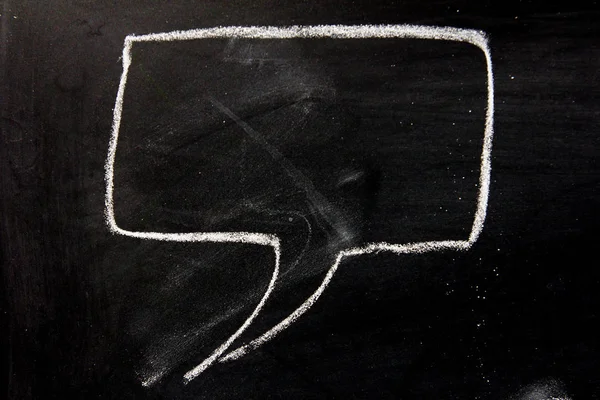 blank bubble speech as comic dialog on blackboard background