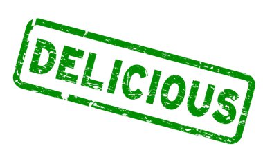 Grunge yeşil lezzetli kare lastik mühür damgası