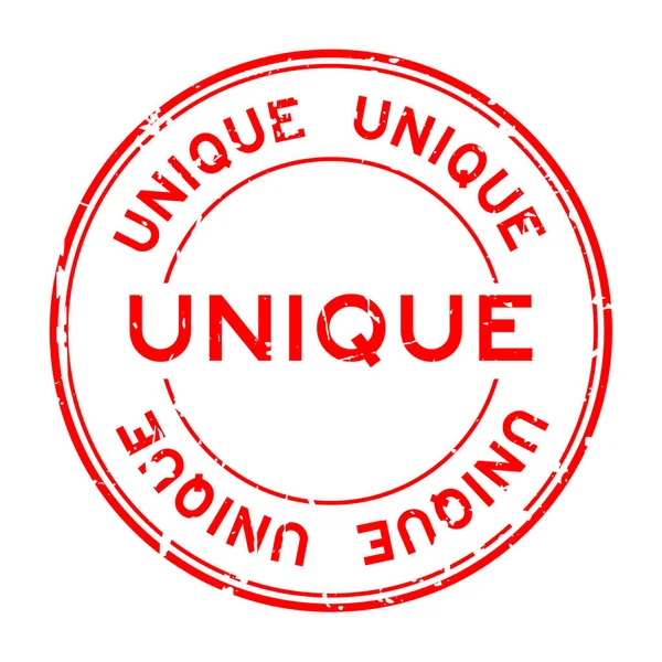 Grunge rouge unique tampon joint en caoutchouc rond sur fond blanc — Image vectorielle