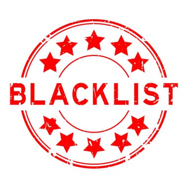 Grunge kırmızı kara yıldız simgesi ile yuvarlak pencere boyutu