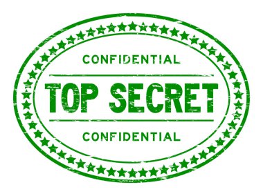 Grunge yeşil üst gizli gizli oval lastik damga mühür