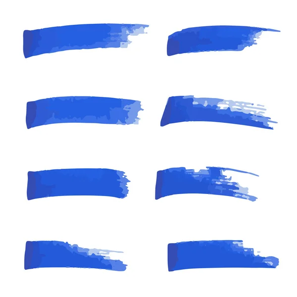 Σύνολο χρώμα γαλάζιο χέρι σε σχήμα γραμμής από μαρκαδόρο — Διανυσματικό Αρχείο
