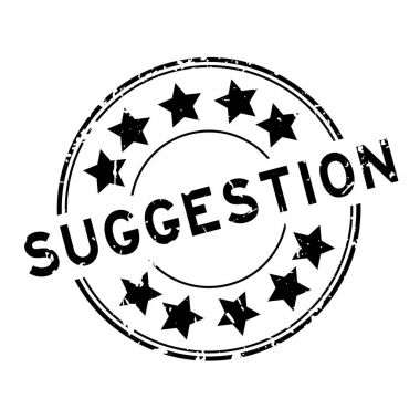 Yıldız simgesi öneriyle Grunge siyah yuvarlak lastik mühür damgası