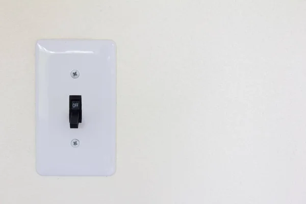 Interruptor branco st no fundo do estado (Conceito para economizar energia ou ligar a ideia ) — Fotografia de Stock