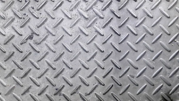 Couleur argentée motif de plancher en métal antidérapant et fond de texture — Photo