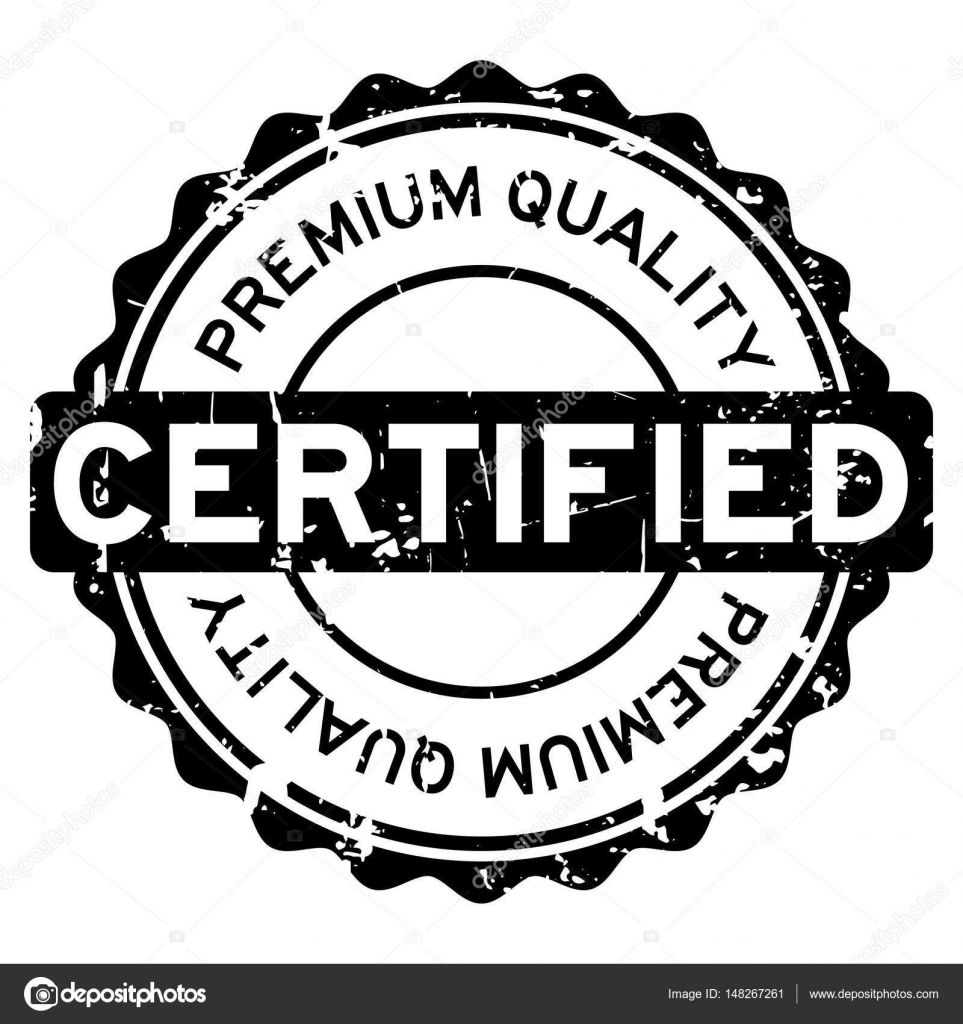 Grunge Carimbo Preto Premium Qualidade Certificada Carimbo De Selo De Borracha No Fundo Branco Seal St Template