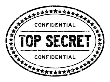 Grunge siyah en iyi gizli gizli oval lastik damga mühür