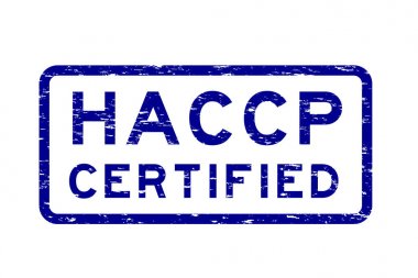 Grunge mavi Haccp (tehlike analizi ve kritik kontrol noktası) kare pencere boyutu