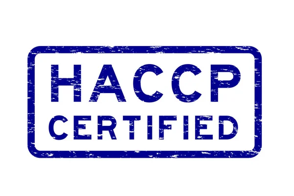Grunge blue HACCP (Hazard Analysis and Critical Control Point) sello de goma cuadrada — Archivo Imágenes Vectoriales