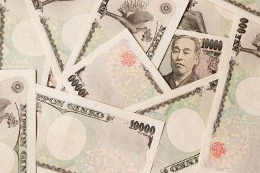 Grup Japon banknot 10000 yen arka plan