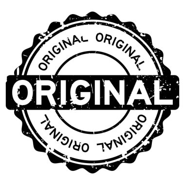 Grunge siyah orijinal yuvarlak beyaz adam lastik mühür damgası