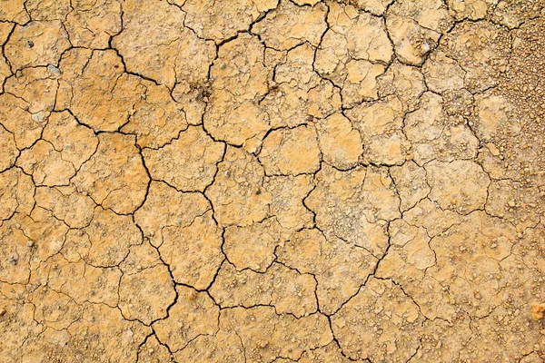 Cracked dry brown soil background, global warming effect — Stock Photo, Image